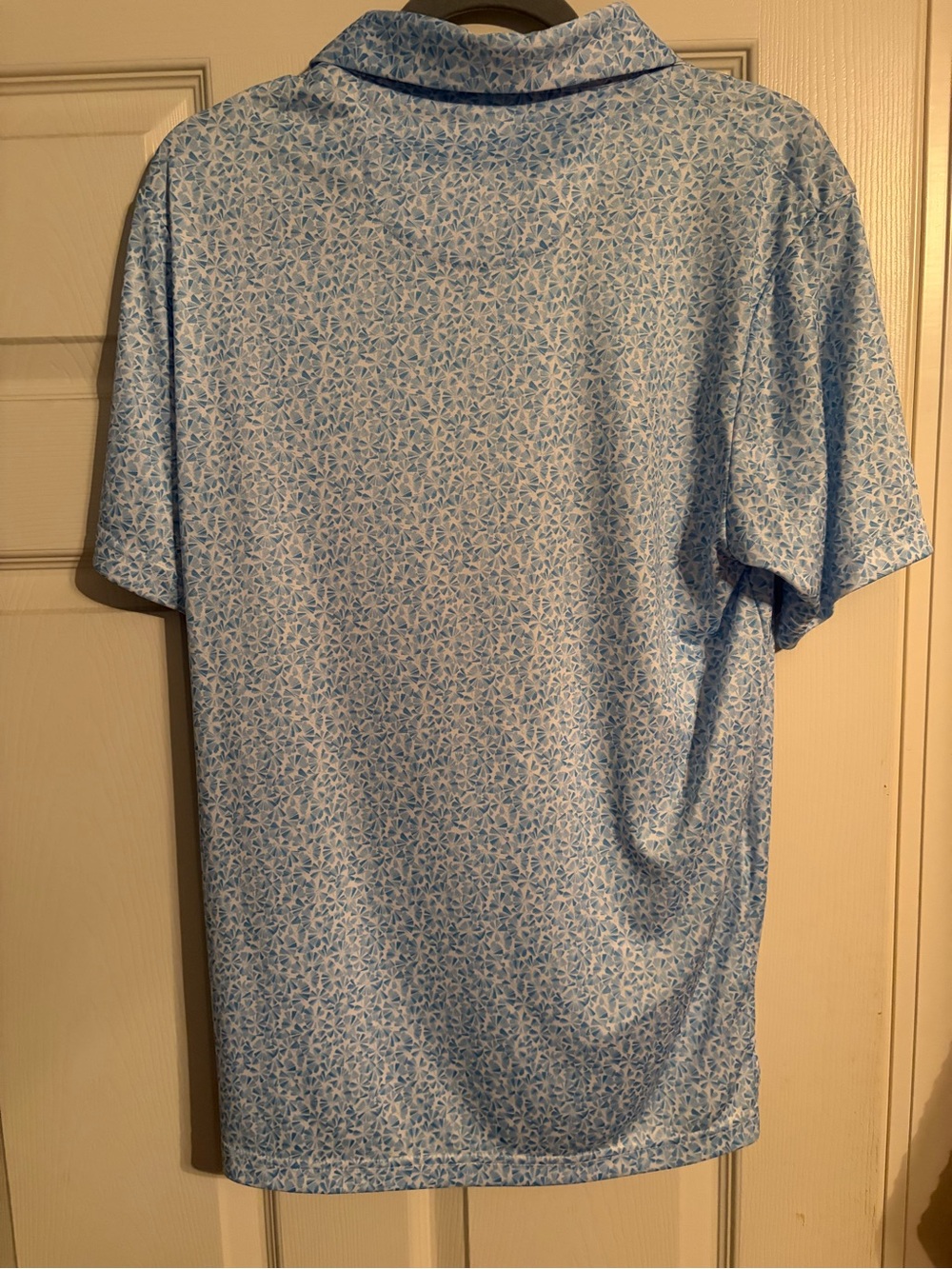 PGA Tour Light Blue and White Golf Polo - Picture 2 of 4